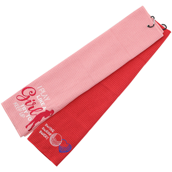 Golfo rankšluostis iš mikropluošto su vafliniu raštu, 260 g, paprastas audinys, logotipas spausdintas.