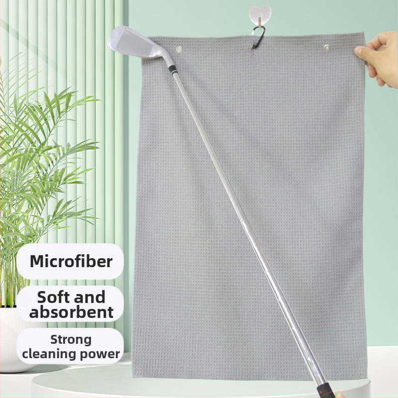 Golfová utierka z mikrovlákna s wafľovým vzorom, 260 g, ploché tkanie, logo tlačené.