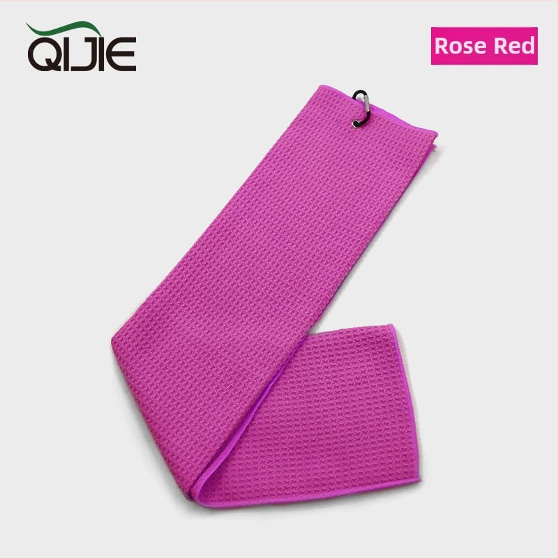 Golfo rankšluostis iš mikropluošto su vafliniu raštu, 260 g, paprastas audinys, logotipas spausdintas.