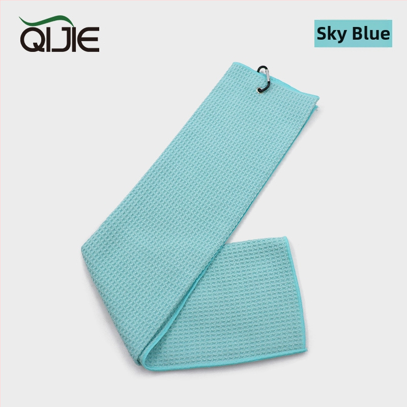 Golfo rankšluostis iš mikropluošto su vafliniu raštu, 260 g, paprastas audinys, logotipas spausdintas.