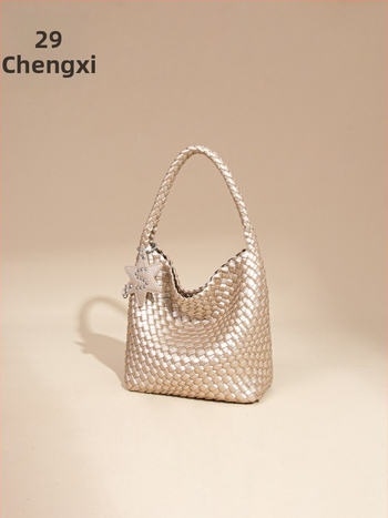 PU audinio moterų rankinė, kasdienė pečių rankinė su magnetiniu užsegimu, vidinė kišenė su užtrauktuku, telefonui ir ID kišai, poliesterio pamušalas