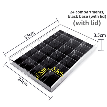 Kutija za nakit s mrežastim dijelovima, prozirna, otporna na prašinu, materijal papir, pastoralni stil