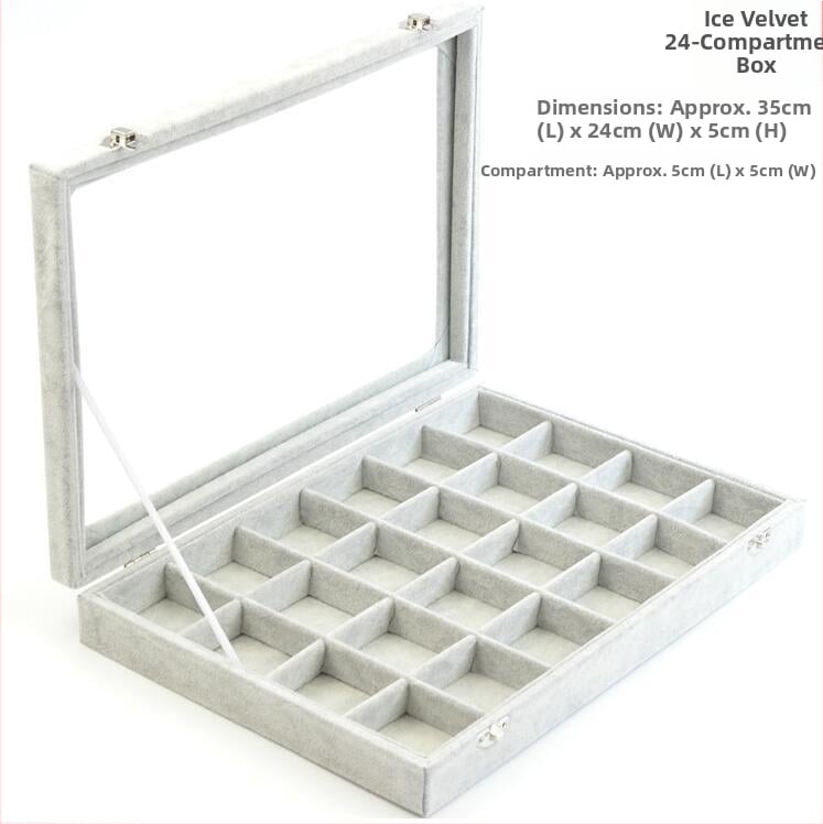 Kutija za nakit s mrežastim dijelovima, prozirna, otporna na prašinu, materijal papir, pastoralni stil