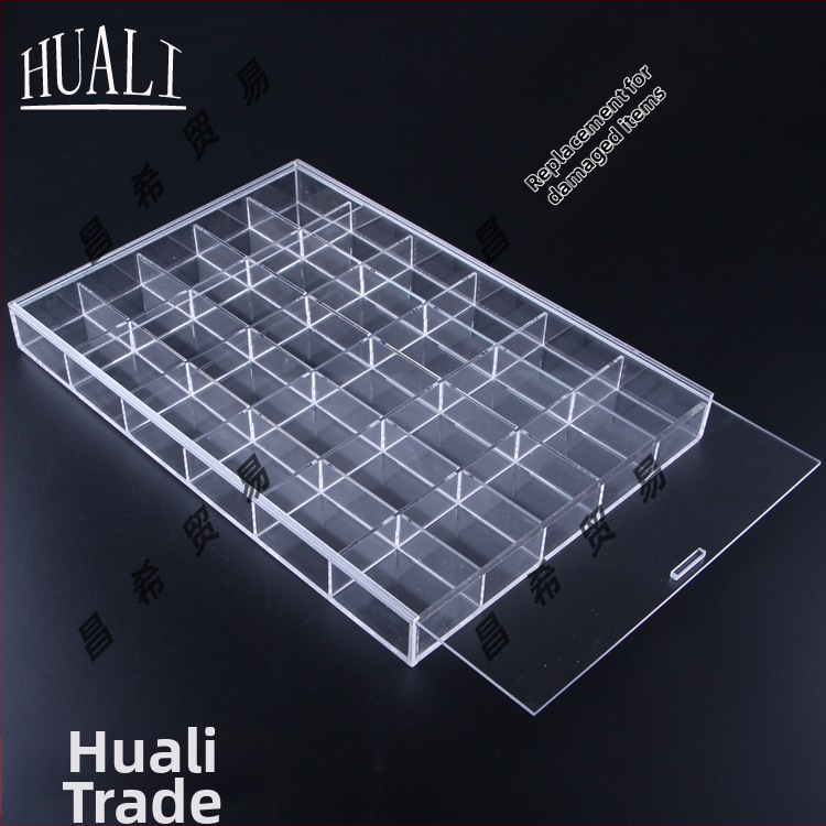 Šperková škatulka s mriežkovými priečkami, priehľadná, proti prachu, materiál papier, vidiecky štýl