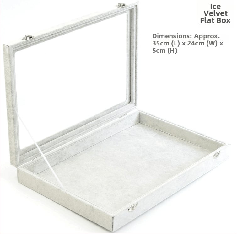 Kutija za nakit s mrežastim dijelovima, prozirna, otporna na prašinu, materijal papir, pastoralni stil