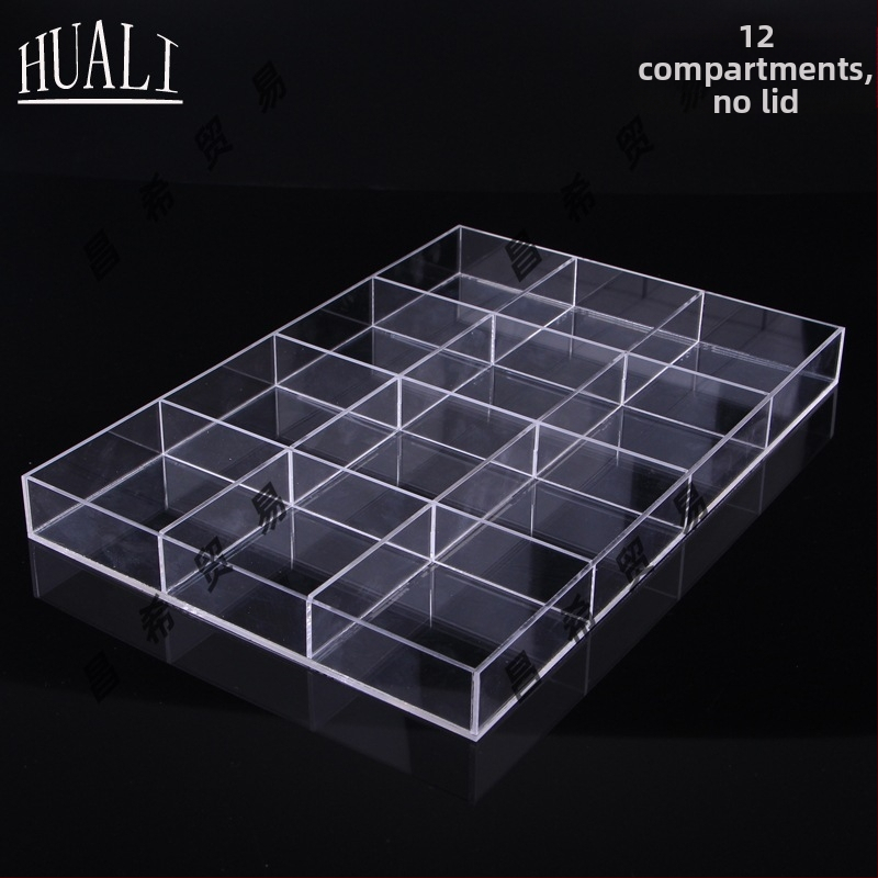 Šperková škatulka s mriežkovými priečkami, priehľadná, proti prachu, materiál papier, vidiecky štýl