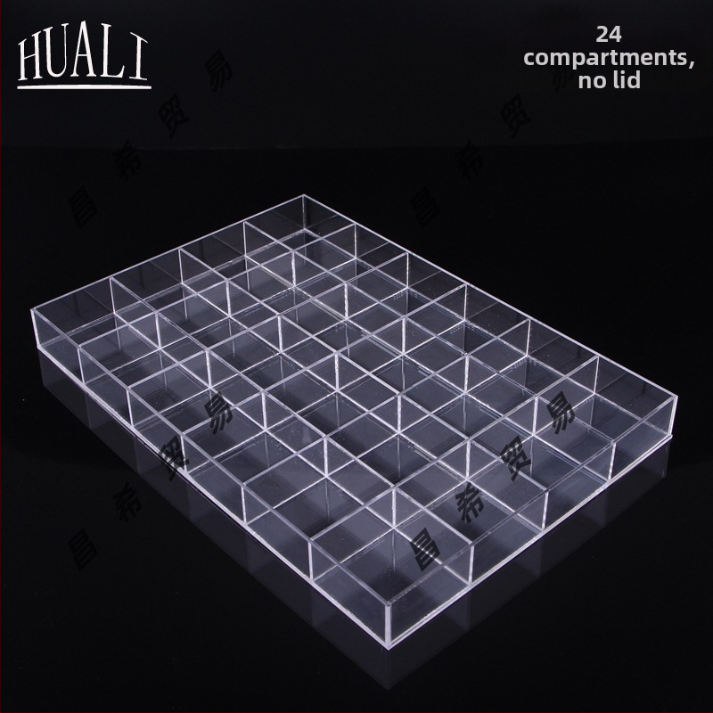 Šperková škatulka s mriežkovými priečkami, priehľadná, proti prachu, materiál papier, vidiecky štýl