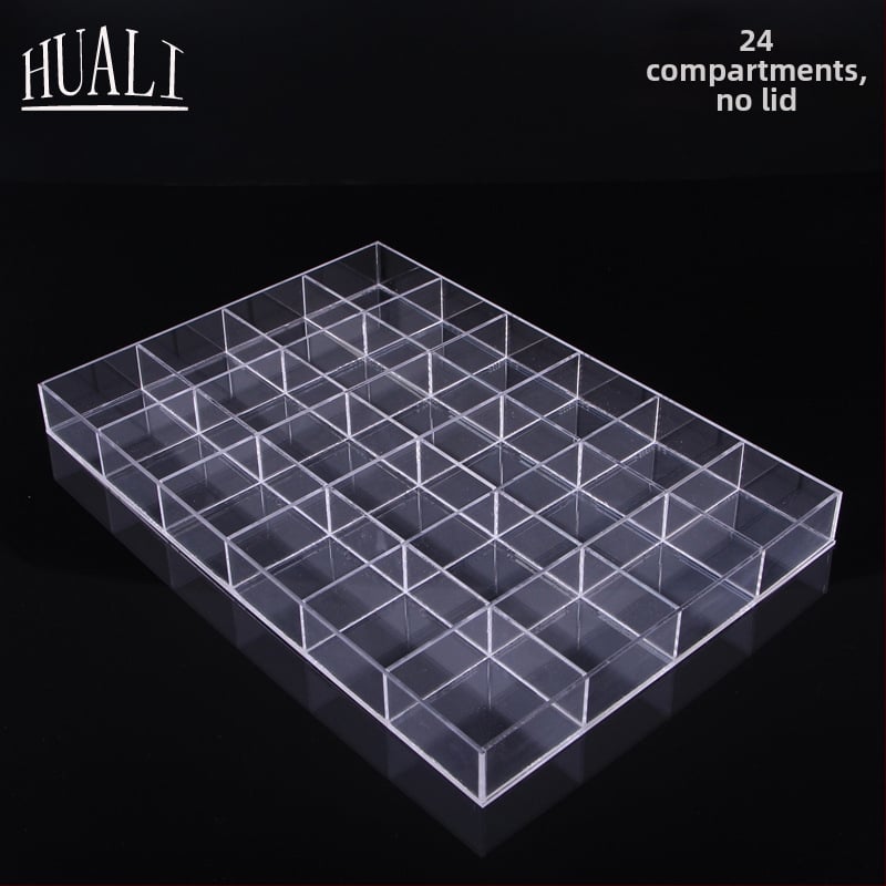 Kutija za nakit s mrežastim dijelovima, prozirna, otporna na prašinu, materijal papir, pastoralni stil