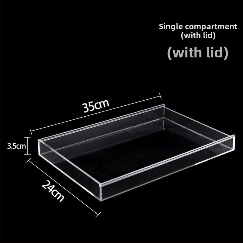 Kutija za nakit s mrežastim dijelovima, prozirna, otporna na prašinu, materijal papir, pastoralni stil