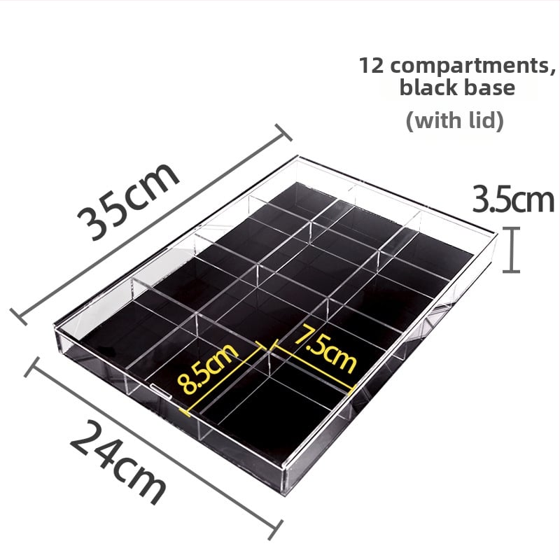 Kutija za nakit s mrežastim dijelovima, prozirna, otporna na prašinu, materijal papir, pastoralni stil