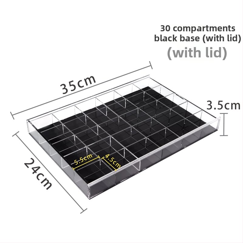 Kutija za nakit s mrežastim dijelovima, prozirna, otporna na prašinu, materijal papir, pastoralni stil