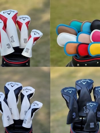 Universālais PU golfa kluba galvas pārsegs – der koksnes un dzelzs klubiem, ūdensizturīgs