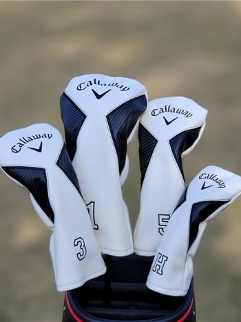 Universālais PU golfa kluba galvas pārsegs – der koksnes un dzelzs klubiem, ūdensizturīgs