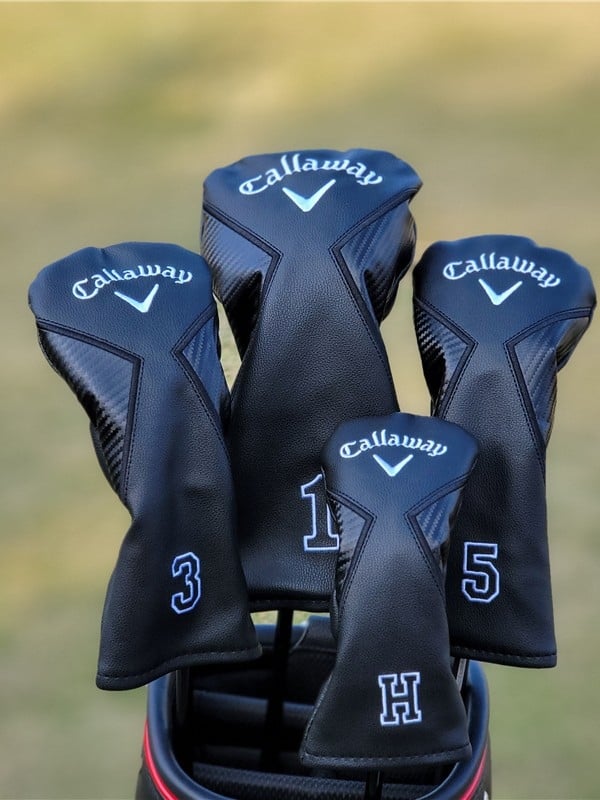 Universālais PU golfa kluba galvas pārsegs – der koksnes un dzelzs klubiem, ūdensizturīgs