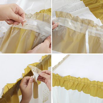 Stalo sijonas, PEVA, taškuotas raštas, stačiakampio formos, modernus minimalistinis stilius, tinkama gimtadienio dekoracijoms