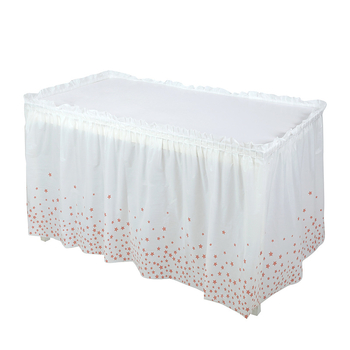 Stalo sijonas, PEVA, taškuotas raštas, stačiakampio formos, modernus minimalistinis stilius, tinkama gimtadienio dekoracijoms