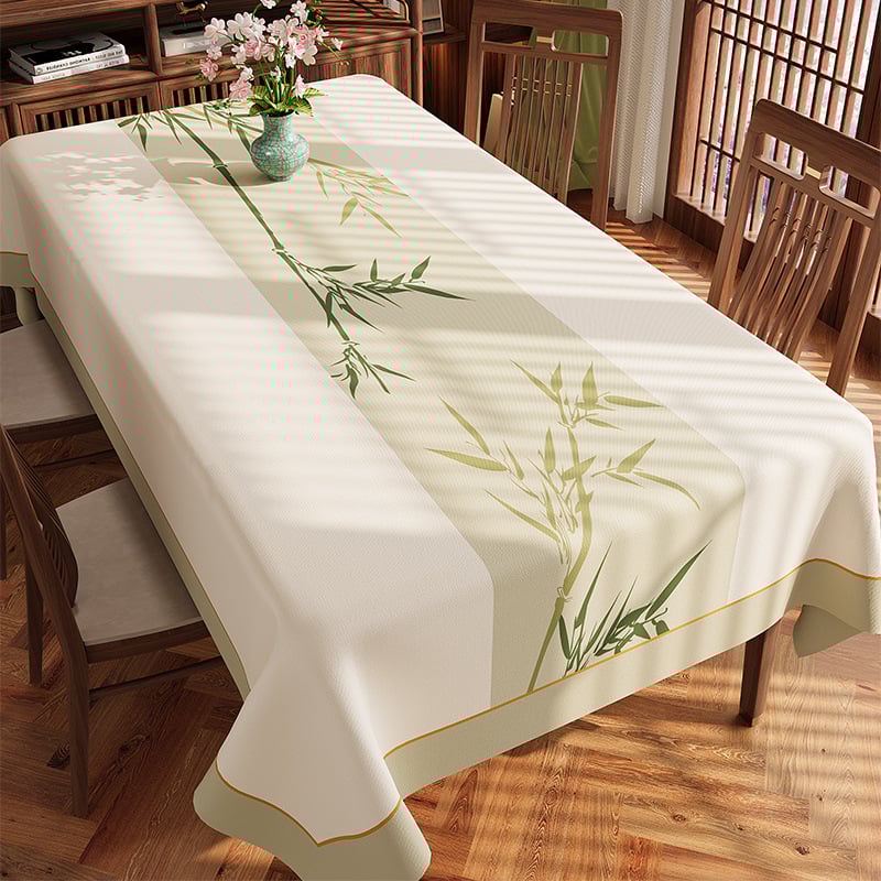 Naujo kinų stiliaus staltiesė, atspari vandeniui PVC, stačiakampio formos, gėlių raštas