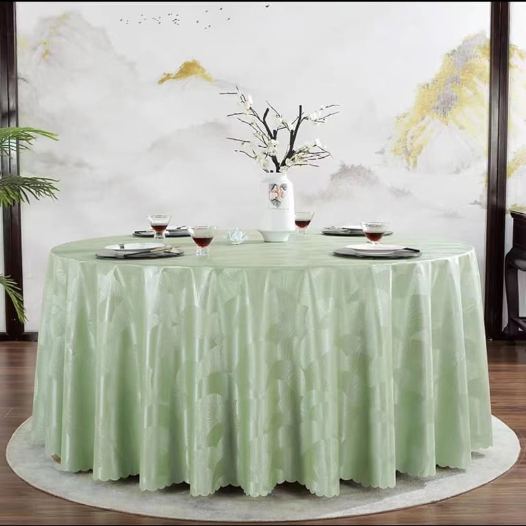 Apvali PVC staltiesė – vandeniui atspari, riebalams atspari, neslidžia, viešbučių stilius