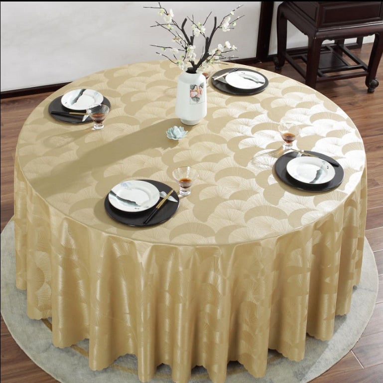 Apvali PVC staltiesė – vandeniui atspari, riebalams atspari, neslidžia, viešbučių stilius