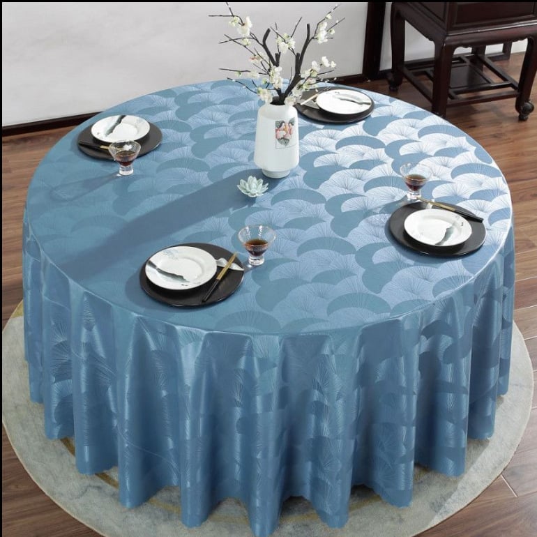 Apvali PVC staltiesė – vandeniui atspari, riebalams atspari, neslidžia, viešbučių stilius