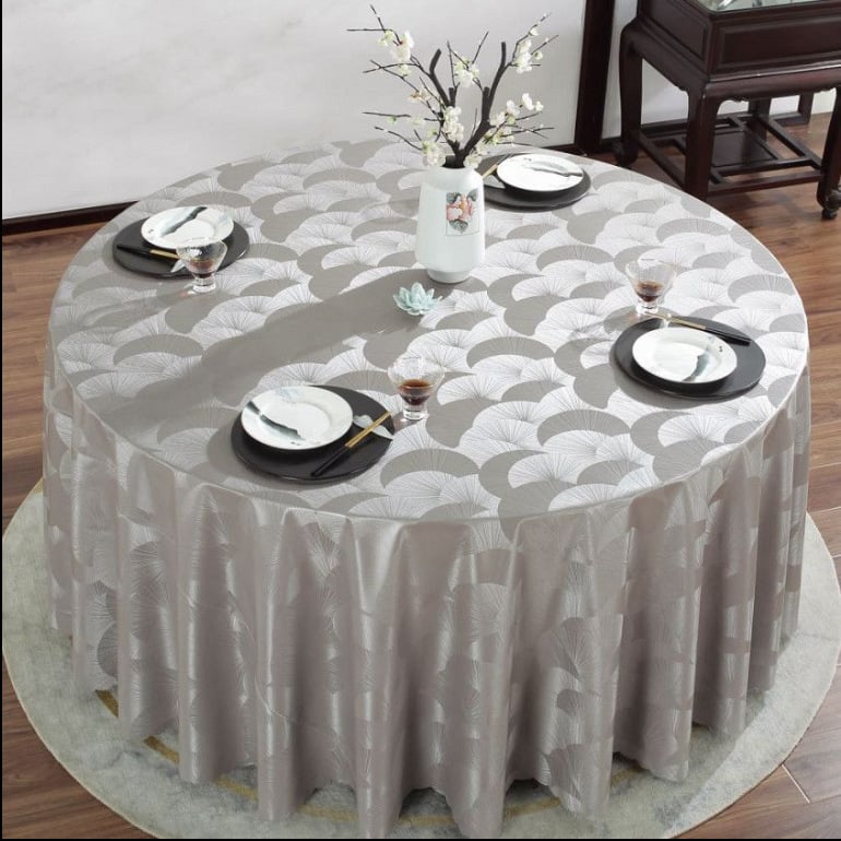 Apvali PVC staltiesė – vandeniui atspari, riebalams atspari, neslidžia, viešbučių stilius