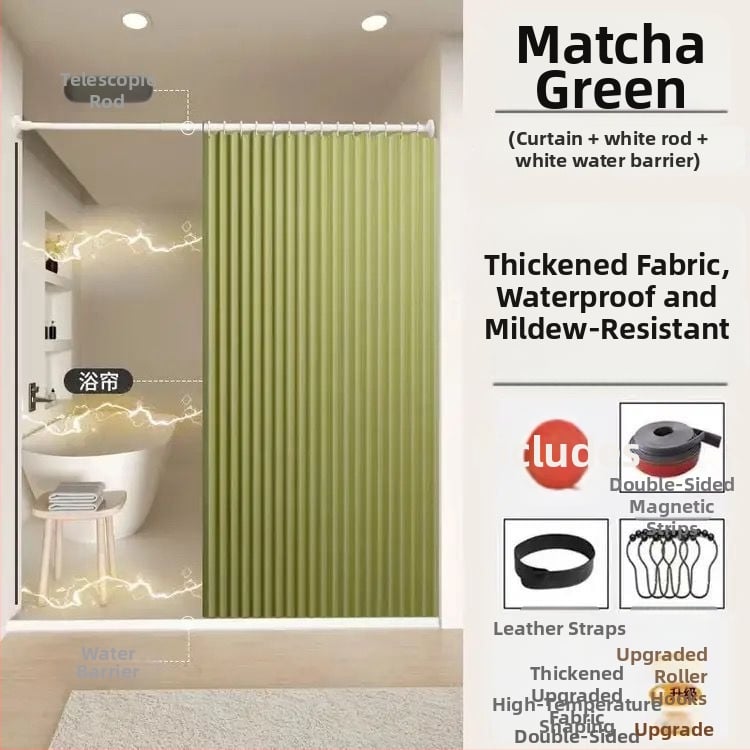 Voniai dušos užuolaidos ir atskiriamoji siena iš medvilnės ir lino, kinų stilius, raštas: kitas