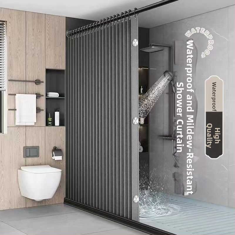 Voniai dušos užuolaidos ir atskiriamoji siena iš medvilnės ir lino, kinų stilius, raštas: kitas