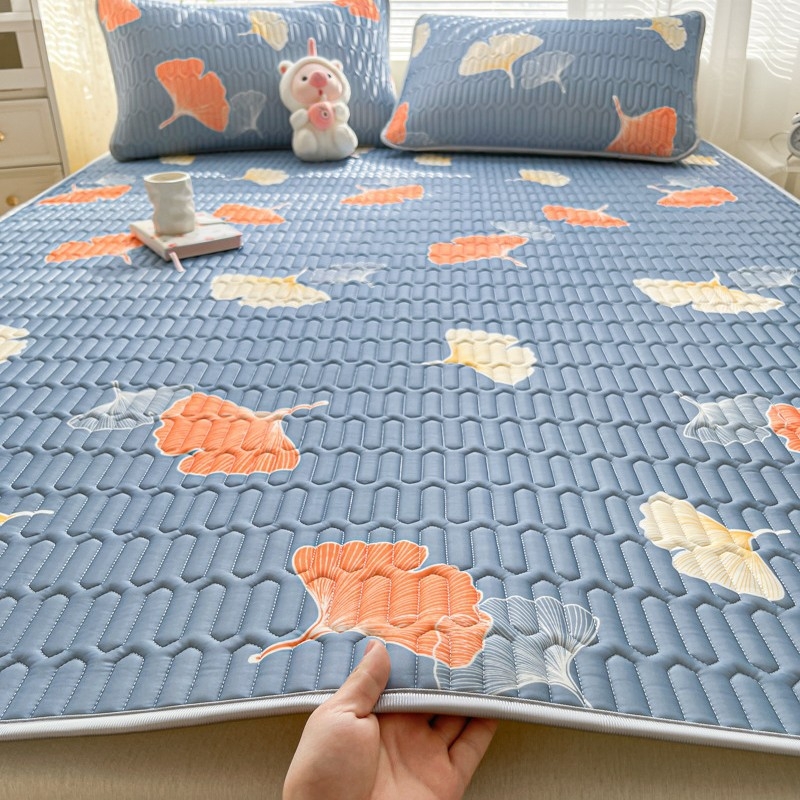 Trys dalių latekso vėsinimo kilimėlių komplektas, sintetinis lateksas, latekso kiekis 80-90%, mezgimas spauda, modernus minimalistinis stilius