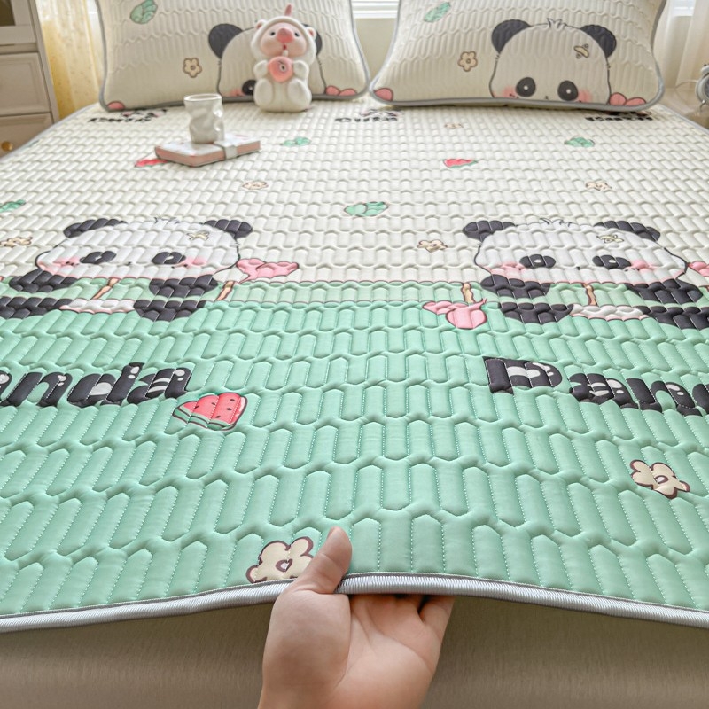 Trys dalių latekso vėsinimo kilimėlių komplektas, sintetinis lateksas, latekso kiekis 80-90%, mezgimas spauda, modernus minimalistinis stilius