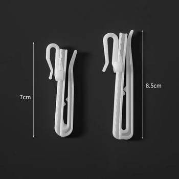 Plastikinis užuolaidų kabliukas, S formos dizainas, POM medžiaga, tylus reguliuojamas kėlimo kabliukas, apkrova 0–1 kg