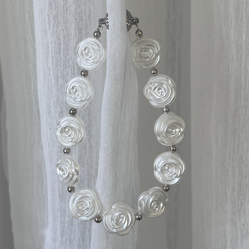 Завесна лента с магнитна закопчалка и перлена катарама, плат, стил прост и модерен