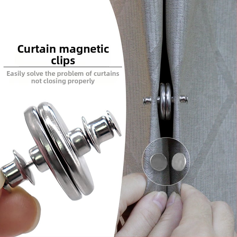 Magnetiniai užuolaidų segtukai, mediniai, be nagų, pritaikomi, šiuolaikiškas minimalistinis stilius