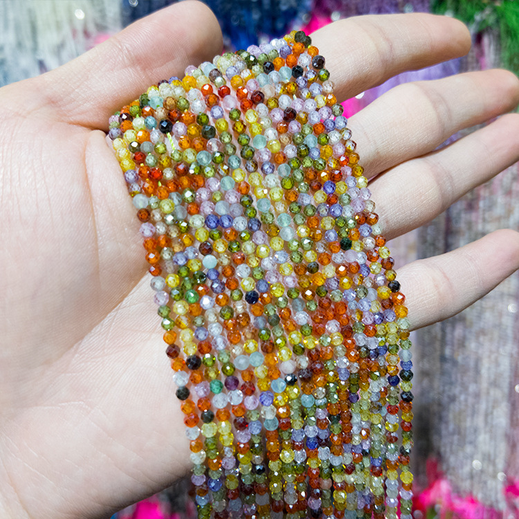 Cirkon perle, facetirane, prirodna tekstura, dodaci za nakit