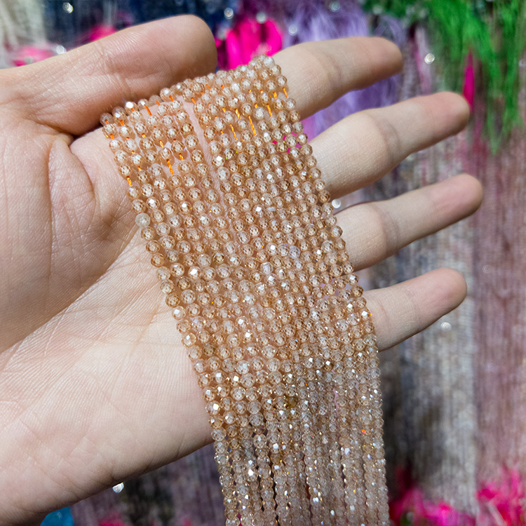 Cirkon perle, facetirane, prirodna tekstura, dodaci za nakit