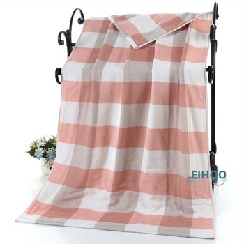 Zihao YZ fürdőlepedő, háromrétegű gyapot géz törölköző, felnőtteknek és gyerekeknek, 320 g, 32 szál, Jacquard varrat