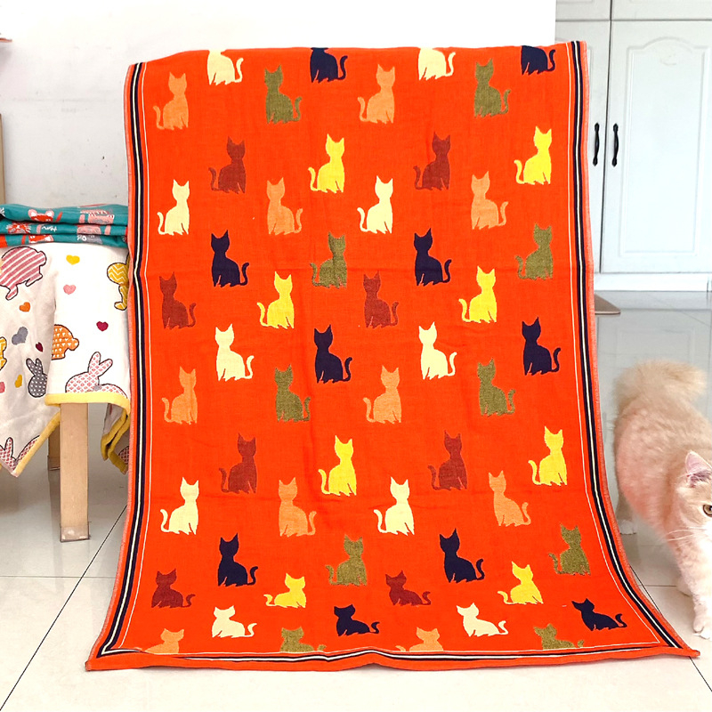 Zihao YZ fürdőlepedő, háromrétegű gyapot géz törölköző, felnőtteknek és gyerekeknek, 320 g, 32 szál, Jacquard varrat