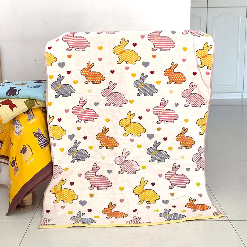 Zihao YZ fürdőlepedő, háromrétegű gyapot géz törölköző, felnőtteknek és gyerekeknek, 320 g, 32 szál, Jacquard varrat