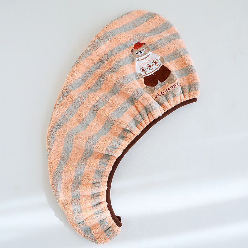 Trodjelni set ručnika za kupanje od koralnog pliša s kapom za sušenje kose, mekan i upijajući; Materijal: koralni pliš; Gustoća: 200–300 g/m²; Pređa: 100 d; Proizvodni procesi: tisak, džakard, obična tkanina