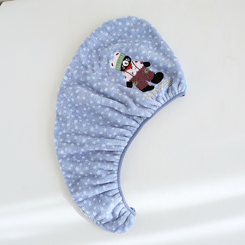 Trodjelni set ručnika za kupanje od koralnog pliša s kapom za sušenje kose, mekan i upijajući; Materijal: koralni pliš; Gustoća: 200–300 g/m²; Pređa: 100 d; Proizvodni procesi: tisak, džakard, obična tkanina