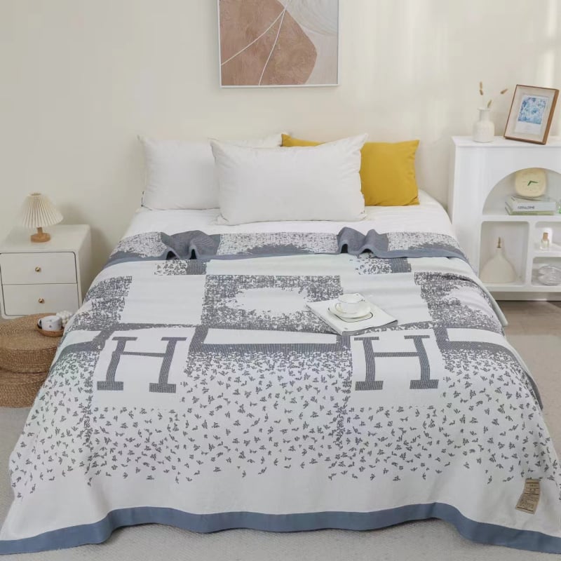 Βαμβακερή κάλυψη κρεβατιού τύπου πετσέτας-κουβέρτας, 1,6–2 kg, για άνοιξη και φθινόπωρο, με αντίδραση εκτύπωσης