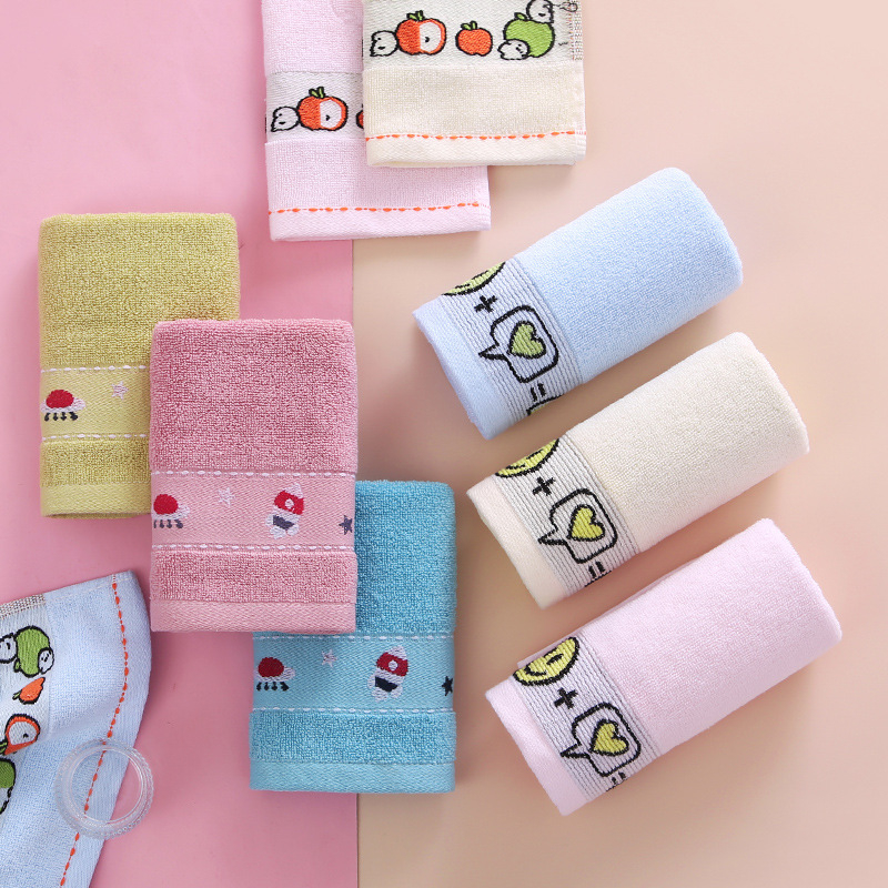 Baba arc törölköző Jacquard mintával, hosszú szálú gyapotból, 32s, 50–80 g