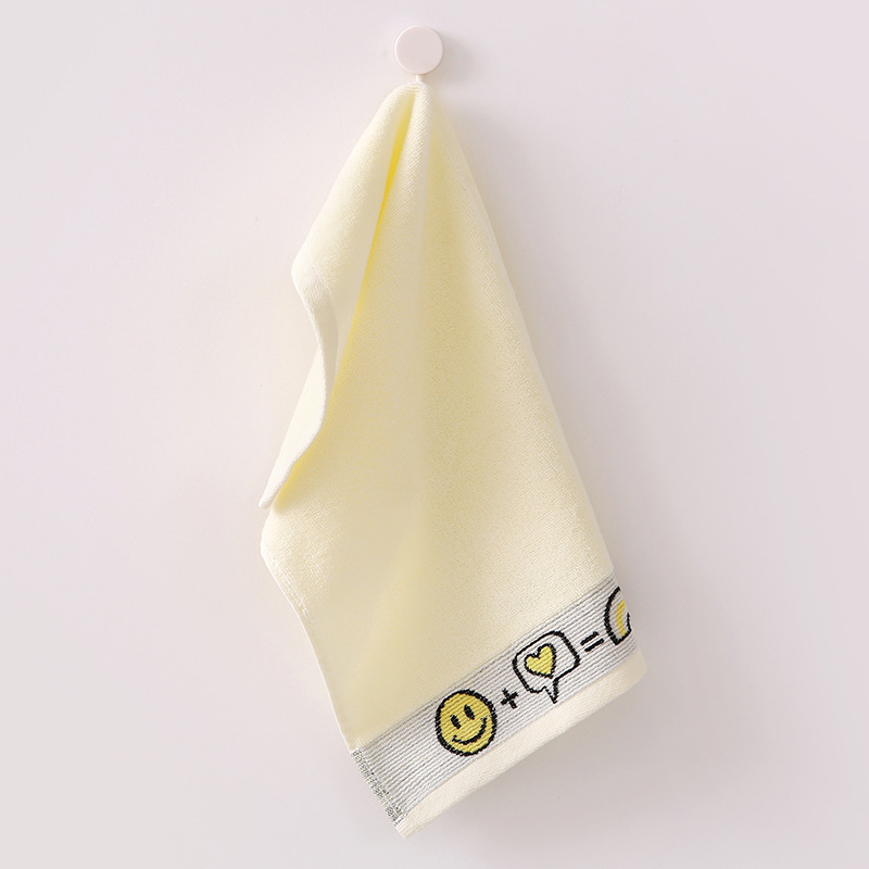 Baba arc törölköző Jacquard mintával, hosszú szálú gyapotból, 32s, 50–80 g