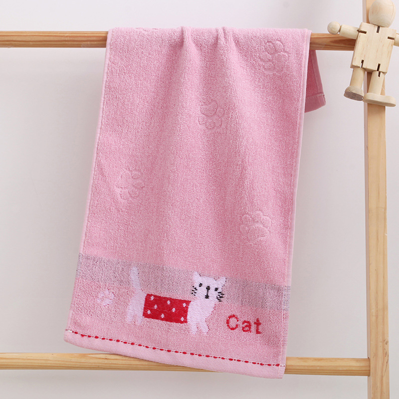 Baba arc törölköző Jacquard mintával, hosszú szálú gyapotból, 32s, 50–80 g