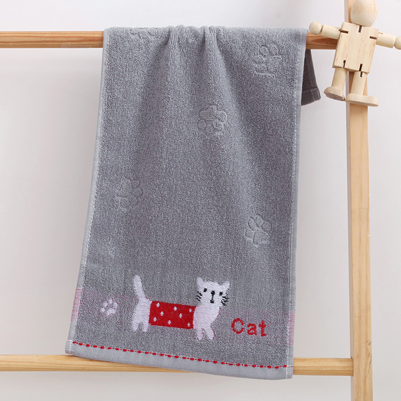 Baba arc törölköző Jacquard mintával, hosszú szálú gyapotból, 32s, 50–80 g