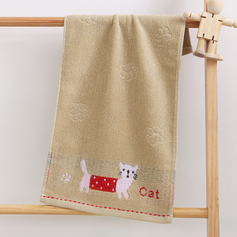 Baba arc törölköző Jacquard mintával, hosszú szálú gyapotból, 32s, 50–80 g