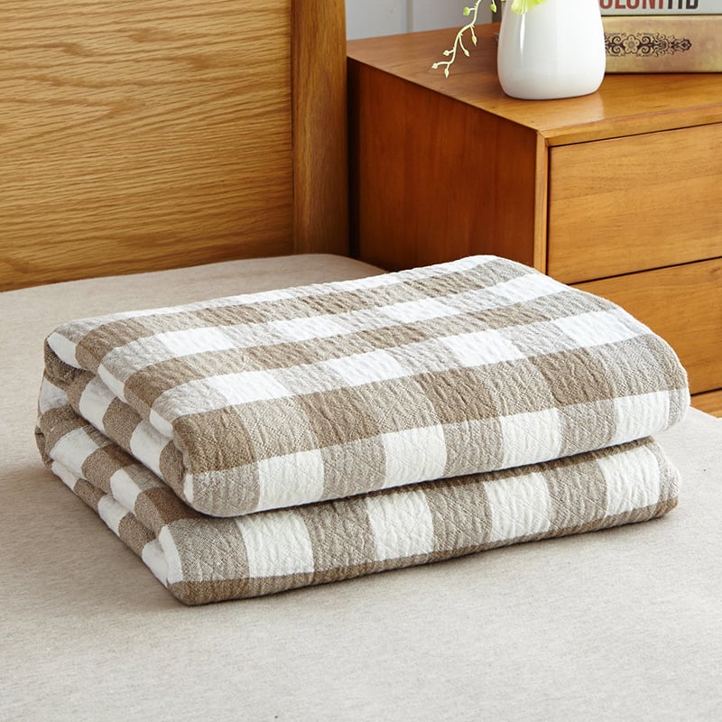 Βαμβακερή τριπλής στρώσης γάζα κουβέρτα με φλοράλ μοτίβο, βάρος άνω των 3000 g