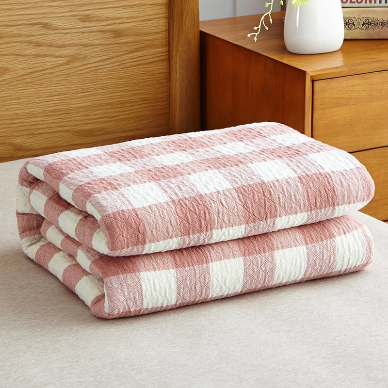 Βαμβακερή τριπλής στρώσης γάζα κουβέρτα με φλοράλ μοτίβο, βάρος άνω των 3000 g