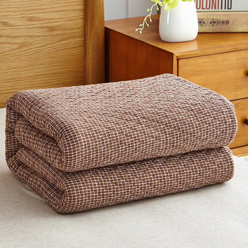 Βαμβακερή τριπλής στρώσης γάζα κουβέρτα με φλοράλ μοτίβο, βάρος άνω των 3000 g