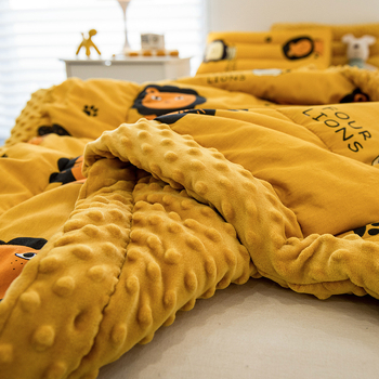 Παιδική κουβέρτα με μπροστινή όψη από 100% βαμβάκι και πίσω βελουτέ, 200 g, για άνοιξη και φθινόπωρο, καρτούν σχέδιο