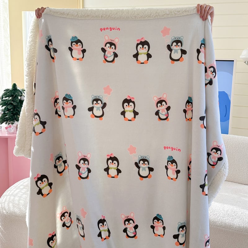 Κουβέρτα από βελούρ γάλακτος – πολλαπλών χρήσεων για τον χειμώνα, μοτίβα καρτούν: καρδιά, γεωμετρία, τετράγωνα; προσαρμογή διαθέσιμη